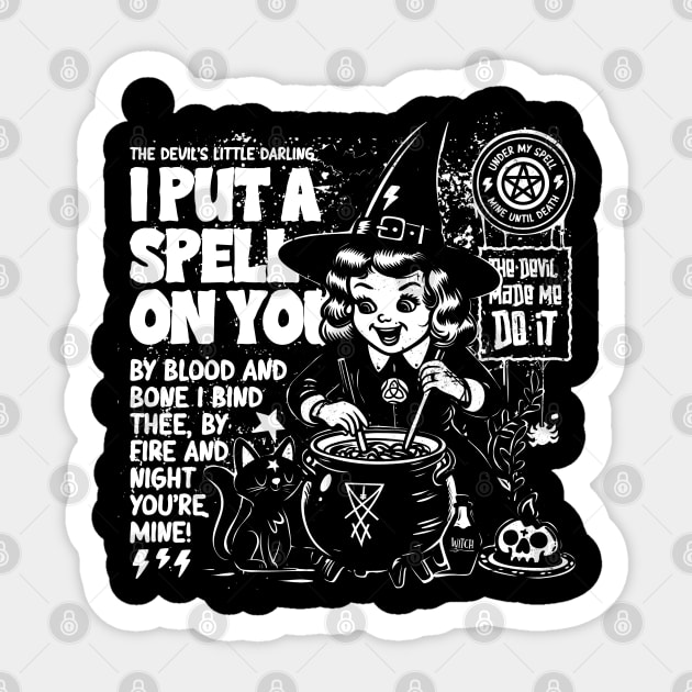 I PUT A SPELL ON YOU Sticker by artslaves